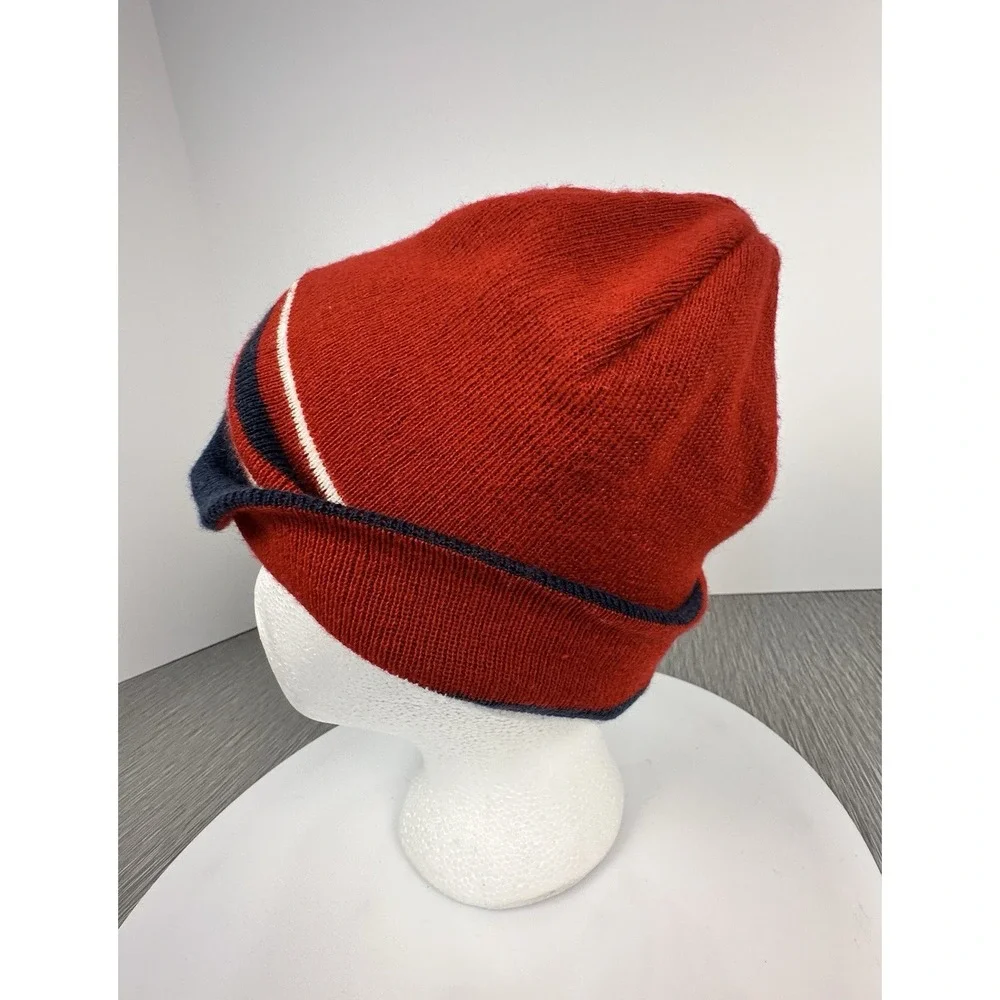 US Men's National SOCCER KNIT Beanie Hat: RED WHITE AND BLUE‎ Embroidered USA